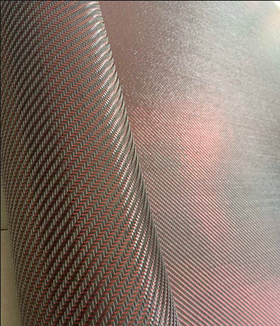 Fibra De Carbono Cable metálico rojo 3k Twill 1m