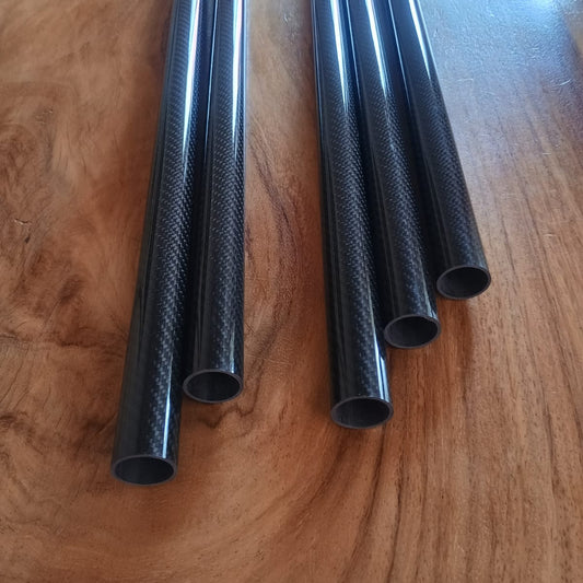 Tubo Fibra de Carbono 3k a la medida. Espesor 2mm.