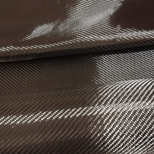 High-quality carbon fiber twill fabric from Camacho Composites with a glossy, detailed weave pattern.
