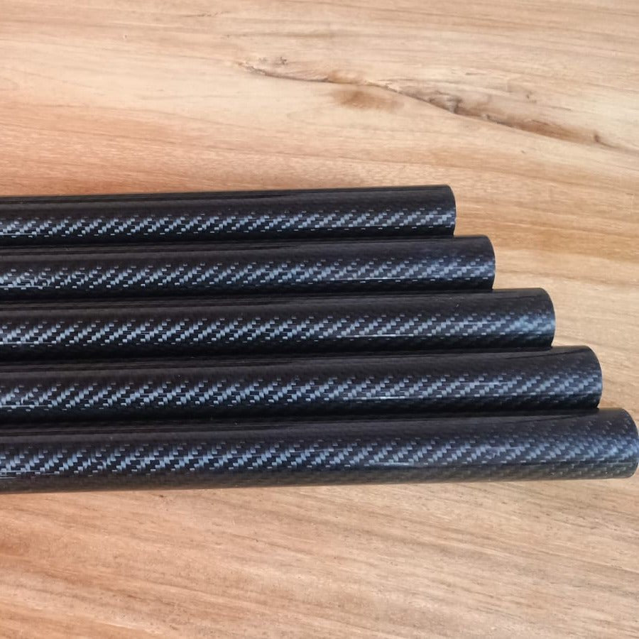 Tubo Fibra de Carbono 3k a la medida. Espesor 2mm. - CAMACHO COMPOSITES